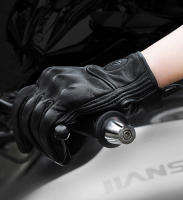 Guantes de cuero Real para motocicleta, impermeables, a prueba de viento, cálidos, transpirables, táctiles, para invierno y verano - details 23