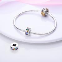 Encantos de Serie Zirconia de Plata Esterlina S925 100% Real para Mujeres Joyería Fina de Cumpleaños Ajuste a Pulsera y Bangle de 3mm - details 32