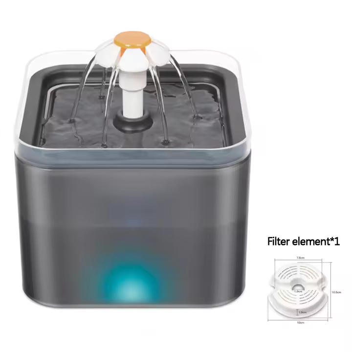 Fuente de Agua Automática para Mascotas con Luz LED 1*Pack Filtros 2L Dispensador de Bebida Silencioso para Perros y Gatos Hecho en China - 1