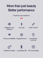 VAORLO Auriculares Inalámbricos AirPro 6 Musica HiFi Stereo con Micrófono Cancelación de Ruido - details 1