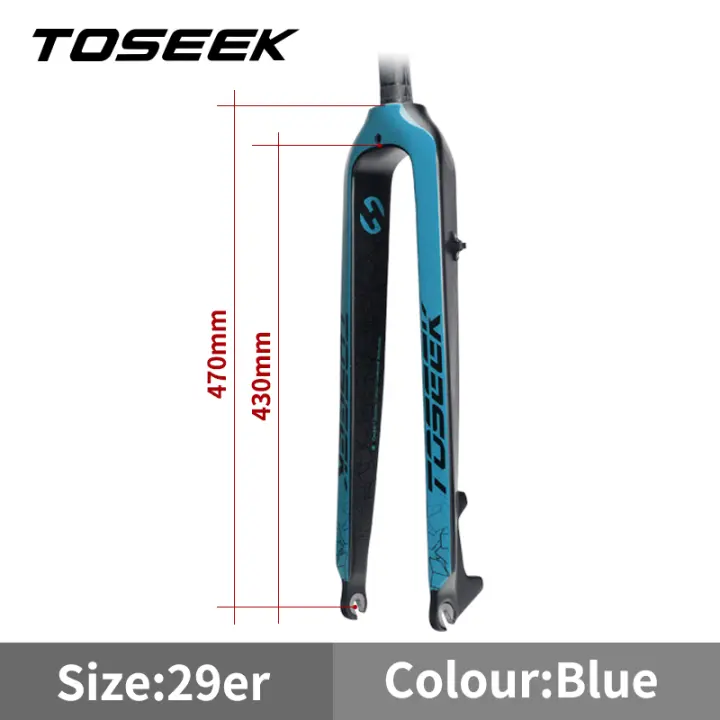 TOSEEK Carbon Fork 29 Straight Tube Bike Fork 560g Hard Carbon Mtb Fork 29 Front Fork For Bicycle - 1