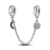 Cadena de Seguridad de Amor en Forma de Corazón de Pandach S925 Plata Esterlina para Mujeres con Colgante de Joyería Ajuste de Pulsera Pedra Principal de Zirconio - details 4
