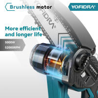 YOFIDRA - Podadora Telescópica Eléctrica Inalámbrica de 8 Pulgadas, 2 en 1, Motosierra para Ramas Altas, Herramienta de Podar para Jardín, Compatible con Batería Makita de 18V, Juego de Pines - details 9