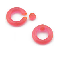 Anillo de cuentas cautivas de acrílico bcr de gran tamaño, 2 piezas, dilatador de tapón para la oreja, guauge, piercing para la nariz, joyería para el cuerpo - details 16