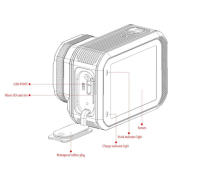 Cámara de Acción 4K60FPS Grabación de Video Impermeable Control Remoto Ligera - details 19