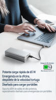 PowerBank (batería externa) 30000mAh 19V + PD65W + DC76W carga rápida tipo C * 1 + USB * 1 + salida de CC * 1 funda de aleación de aluminio - details 1