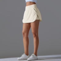 Falda de Yoga Hamidou Secado Rápido, Elasticidad, Doble Capa, Color Sólido para Tenis, Correr, Actividades Deportivas - details 21