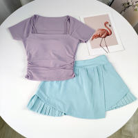 Conjunto de Yoga para Mujeres Falda de Tenis de Nylon Pantalones de Fitness - details 2