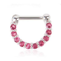Anillo de Nariz falso de cristal para mujer, Piercing corporal, joyería corporal, Clip, nuevo diseño, 1 unidad - details 1