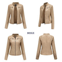 Chaqueta de cuero de imitación para mujer, abrigo de motociclista de moda, ropa de primavera y otoño - details 6