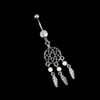 Atrapasueños de cristal austriaco para el Ombligo, Piercing de acero quirúrgico para Ombligo, 2 piezas - details 6
