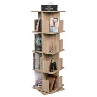 Estante de Libros Giratorio de 360 Grados Almacenamiento de 3 Niveles para Hogar y Oficina - details 3