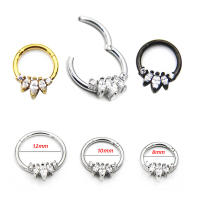 Anillos de Aro para la nariz de alta calidad, 16g, 100%, anillo de acero quirúrgico para la nariz, colgador de piercing para el cuerpo, joyería de moda, 1 ud. - details 3