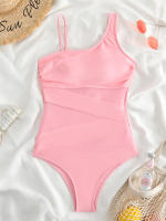 Bañador de una pieza para mujer, nuevo traje de baño liso sin espalda, con correa ajustable, Sexy para playa, - details 25