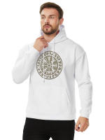 Sudadera con capucha de algodón grueso para hombre, ropa gruesa de marca, jerseys con estampado de Vikings, aegishjalur, timón de Awe, Invierno - details 10