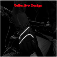 Guantes Calefactables térmicos reflectantes para motocicleta, pantalla táctil, a prueba de viento, Invierno - details 5