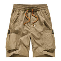 Pantalones cortos informales versátiles a la moda urbana para hombre, pantalones cortos deportivos holgados y transpirables para exteriores, pantalones cortos Cargo lisos con múltiples bolsillos para verano para hombre - details 5