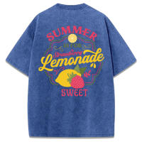 Camiseta de Algodón Veraniego Diseño de Fresa Limón Top Casual Suelto para Mujeres Moda de Verano - details 49