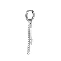 Pendiente de aro con plumas cruzadas para mujer, Piercing de acero inoxidable, con Clip, estilo hip pop, Punk, CZ, magnético, 1 par - details 5