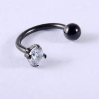 Pendientes de acero inoxidable con forma de herradura, aretes de aguja fina de 0,8mm, con tornillo de dientes externos de circonia, 2 piezas, gran oferta - details 4