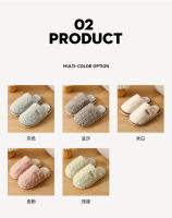 Zapatos de confinamiento transpirables, antideslizantes y cálidos de suela gruesa de color sólido, pantuflas para el hogar. - details 4