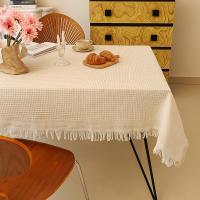 LHK-Mantel rectangular de lino y algodón con borlas, telón de fondo para fotos de celebridades de Internet - details 4