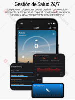 Anillo Inteligente SANLEPUS R09 - Monitoreo de Salud 24/7, SpO2, Sueño y Temperatura - Resistencia al Agua 5ATM - Plata/Negro/Dorado - Envío Rápido - details 7