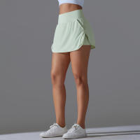 Falda de Yoga Hamidou Secado Rápido, Elasticidad, Doble Capa, Color Sólido para Tenis, Correr, Actividades Deportivas - details 16