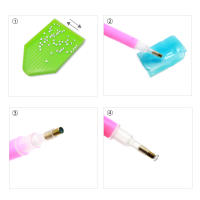 Herramienta de Recogida de Perlas para Arte de Uñas Set de 3 Piezas con Pluma Papelería y Plato Herramientas de Manicura - details 1