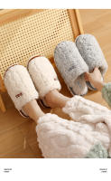 Zapatos de confinamiento transpirables, antideslizantes y cálidos de suela gruesa de color sólido, pantuflas para el hogar. - details 11