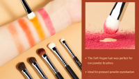 Jessup - Juego de brochas para sombras de ojos, brochas profesionales para maquillaje de ojos, brocha sintética premium negra para difuminar, corrector y sombras T339 - details 2