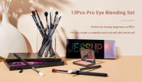 Jessup - Juego de brochas para maquillaje de ojos, profesional, para difuminar ojos, sintéticas, para sombras, pliegues, lápiz ahumado, T338 - details 4