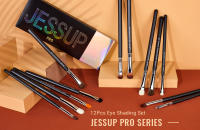 Jessup - Juego de brochas para sombras de ojos, brochas profesionales para maquillaje de ojos, brocha sintética premium negra para difuminar, corrector y sombras T339 - details 0