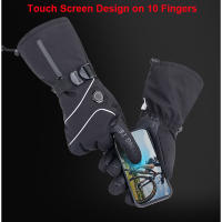 Guantes Calefactables térmicos reflectantes para motocicleta, pantalla táctil, a prueba de viento, Invierno - details 4