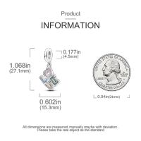 Encantos de Serie Zirconia de Plata Esterlina S925 100% Real para Mujeres Joyería Fina de Cumpleaños Ajuste a Pulsera y Bangle de 3mm - details 13