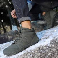 Zapatos descalzos con punta ancha para mujer y hombre, calzado minimalista forrado de piel, suela cero caída, botas de nieve cálidas para caminar al aire libre, Invierno - details 13
