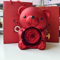Osito de Rosa Preservada con Collar Personalizado – Regalo Romántico para Navidad, San Valentín, Cumpleaños y Día de la Madre - details 10