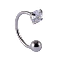 Pendientes de acero inoxidable con forma de herradura, aretes de aguja fina de 0,8mm, con tornillo de dientes externos de circonia, 2 piezas, gran oferta - details 10