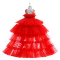 Summer Pink Trailing Lace Baby Girl Dress Toddler 1st Birthday Party Princess Dresses for Girl Formal Puffy Wedding Gown Vestido - details 6