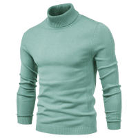 AIOPESON-suéteres gruesos de cuello alto para hombre, Jersey informal de cuello alto, ajustado, cálido, de calidad, Color sólido, Invierno - details 6