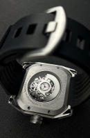 Reloj Mecánico para Hombres NORTH EDGE SPACE X Resistente al Agua 100M para Deportes al Aire Libre y Natación con Correa de Goma y Vidrio Mineral Movimiento Mecánico Color Negro - details 13
