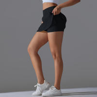 Falda de Yoga Hamidou Secado Rápido, Elasticidad, Doble Capa, Color Sólido para Tenis, Correr, Actividades Deportivas - details 14