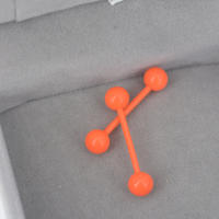 2 unids/lote de piercing de estilo indio luminoso, 1,6x19x6mm, piercing de lengua de barra recta, joyería corporal acrílica de calibre 14, anillo tragus - details 10