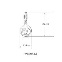 Abalorios de Gatito Pendientes de Joyería para Amantes de Gatos Hechos en Plata Esterlina 925 con Diseño de Cola Curva - details 4