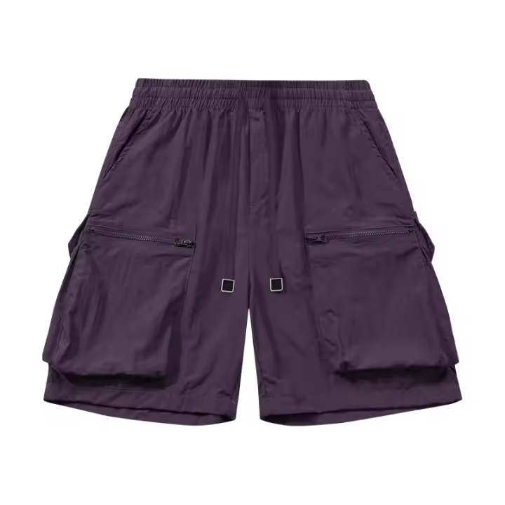 Men New Fashion Cargo Shorts Summer Solid Color Leisure Beach Surf Shorts volleyball Motion Hawaii Holiday Style Shorts Men - 1