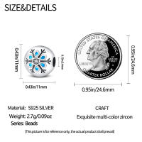 Encanto de Cierre Seguro de 925 Plata Esterlina Original para Mujeres Joyería DIY Cuentas Material Metal Pulsera de Zirconio - details 26