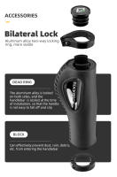 Puños para manillar de bicicleta ROCKBROS par de empuñaduras de ciclismo con bloqueo doble antideslizantes y absorventes de choques accesorios de bicicleta suaves - details 3