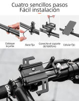 Soporte de Teléfono ROCKBROS para Motocicleta Bicicleta Eléctrica Soporte Mecánico de Cinco Garras de Aleación de Aluminio CNC Adecuado para Smartphones - details 10