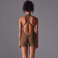 Conjunto Deportivo Hamidou Monos de Yoga sin Mangas con Cuello en V Material de Nylon - details 9