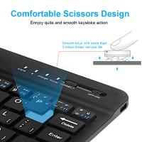 Miniteclado inalámbrico Bluetooth para ordenador portátil, tableta, teléfono, Ipad, teclado recargable para juegos, Android, iOS, Windows - details 3